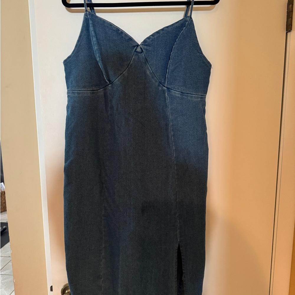 Denim Blue Midi Dress